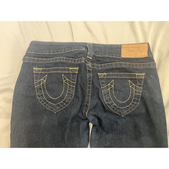 True Religion Brand Jeans Women’s Dark Wash Flare Leg Size 31 - Picture 7 of 8